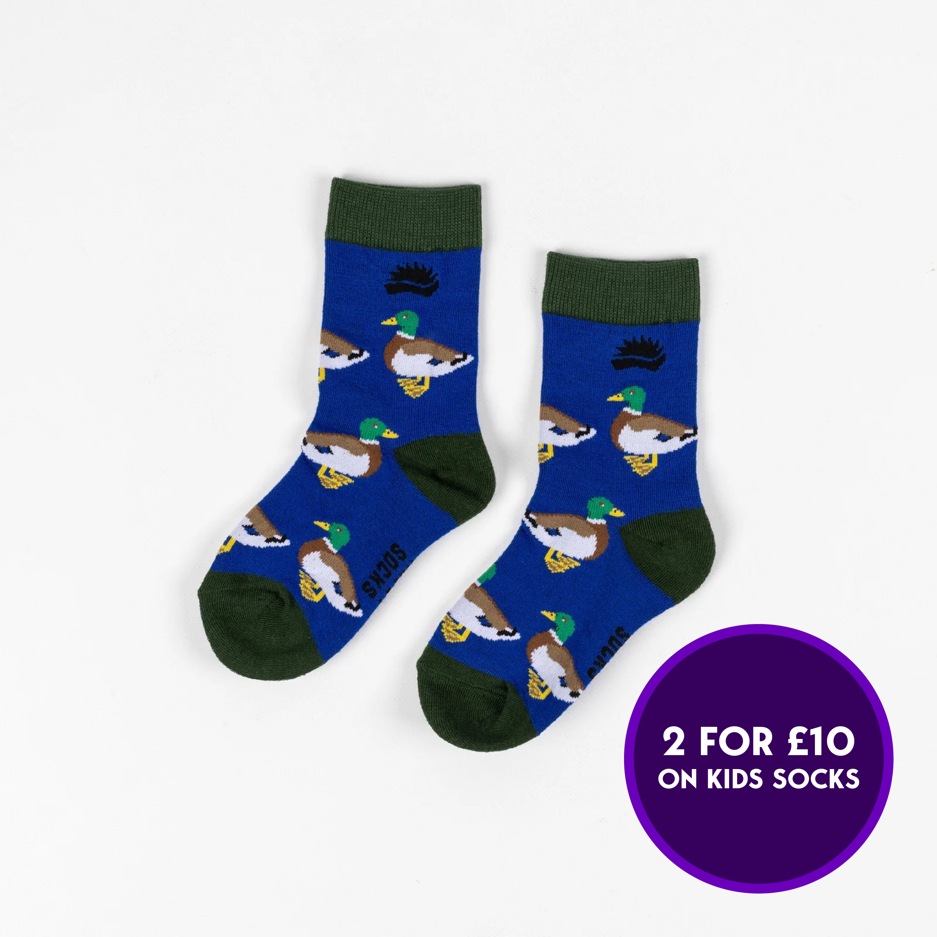 KIDS BAMBOO SOCKS | MALLARD DUCK