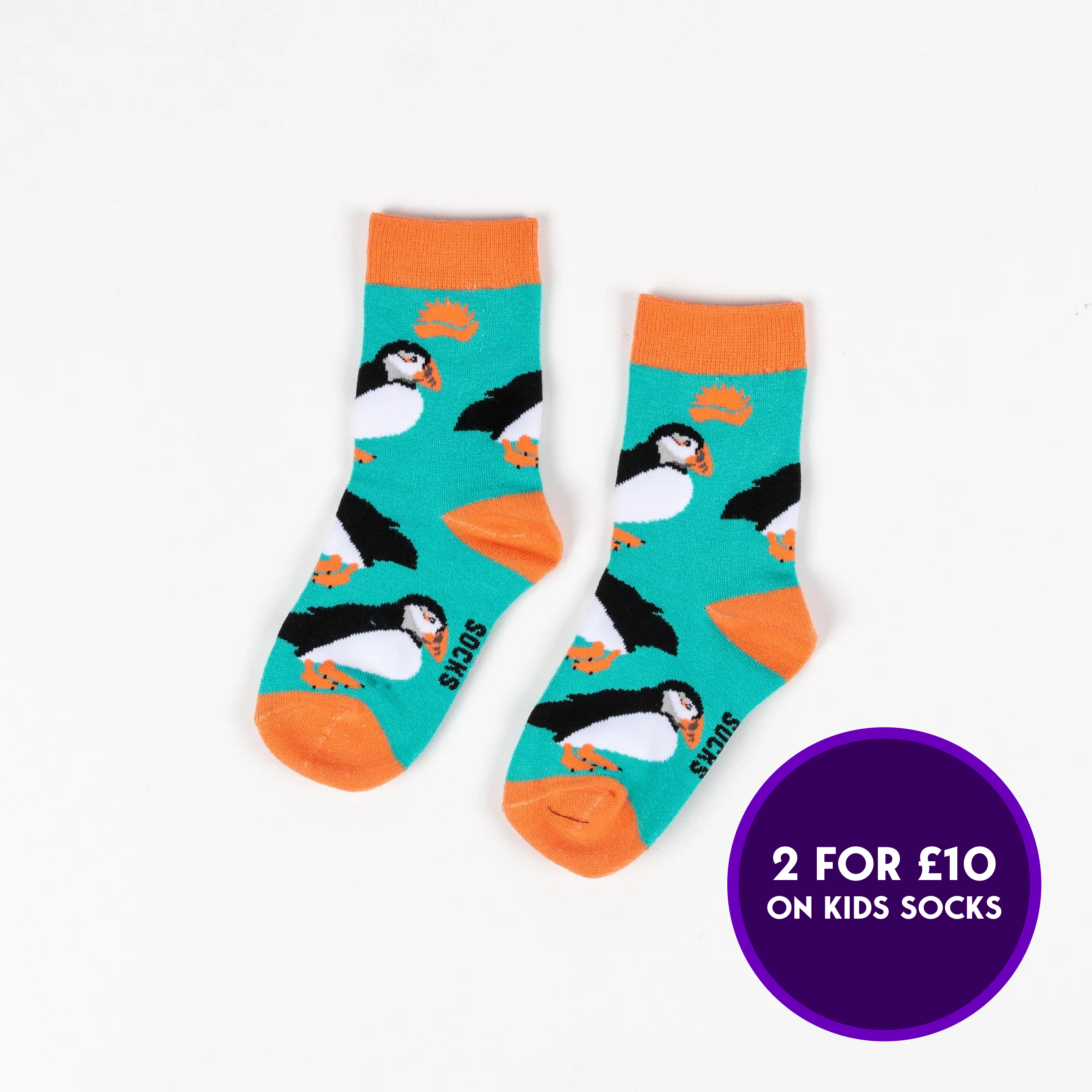 KIDS BAMBOO SOCKS | PUFFIN
