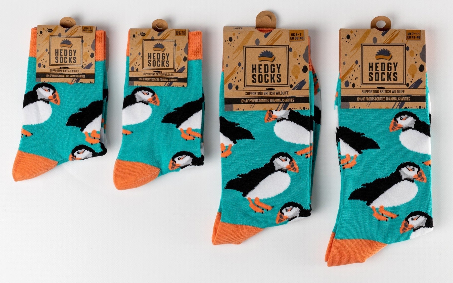 FAMILY BAMBOO SOCKS | PUFFIN - HEDGY SOCKS