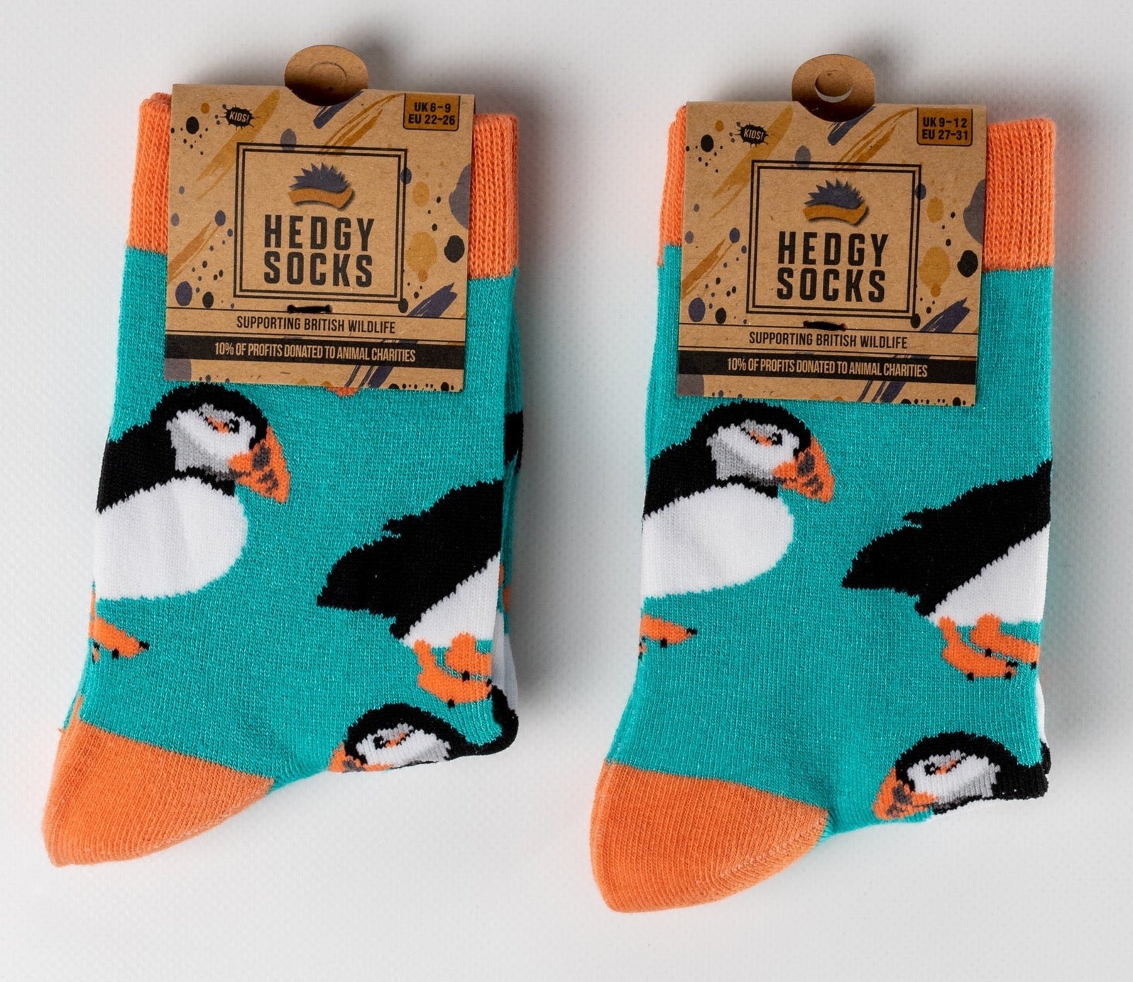 KIDS BAMBOO SOCKS | PUFFIN - HEDGY SOCKS