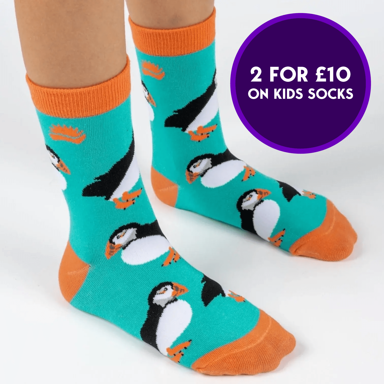 KIDS BAMBOO SOCKS | PUFFIN - HEDGY SOCKS